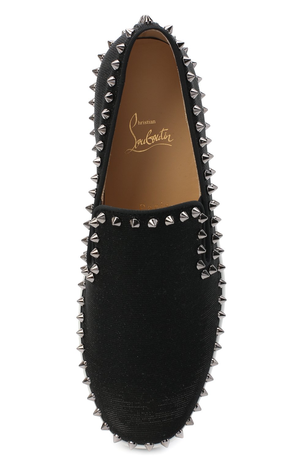 Текстильные слипоны pik boat CHRISTIAN LOUBOUTIN, арт. pik boat woman flat glitter tennis, фото 5