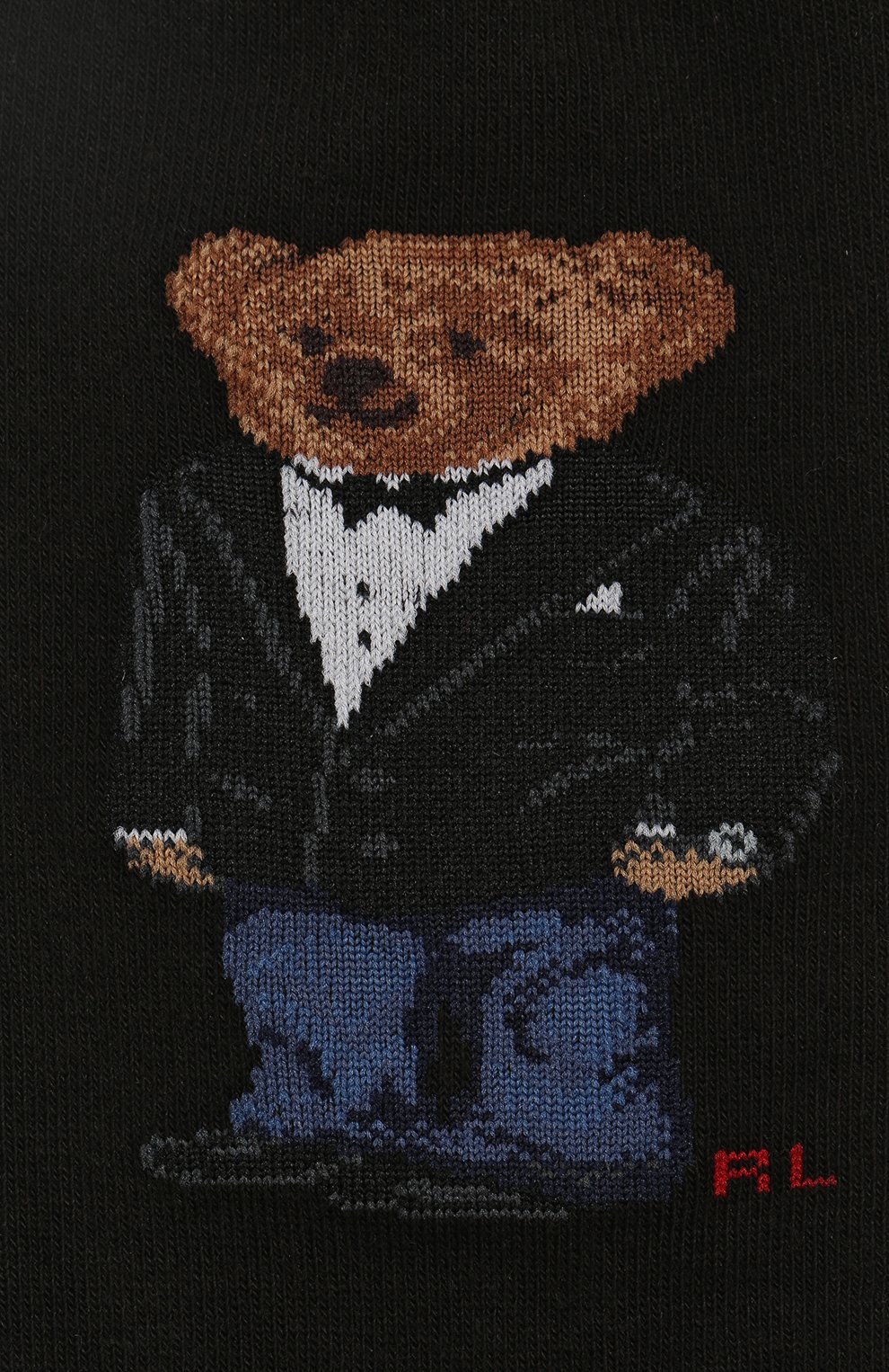 Хлопковые носки с вышитым принтом POLO RALPH LAUREN, арт. 455730855, фото 2