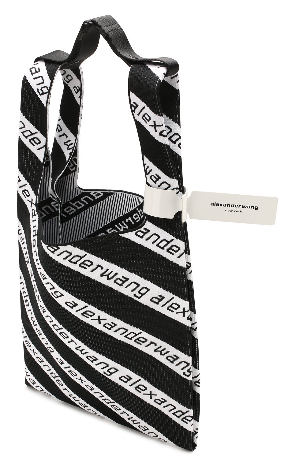 Сумка-шопер ALEXANDER WANG черно-белого цвета по цене 58700 руб., арт. 20C120R239, фото 4 Сумка-шопер ALEXANDER WANG, арт. 20C120R239, фото 4