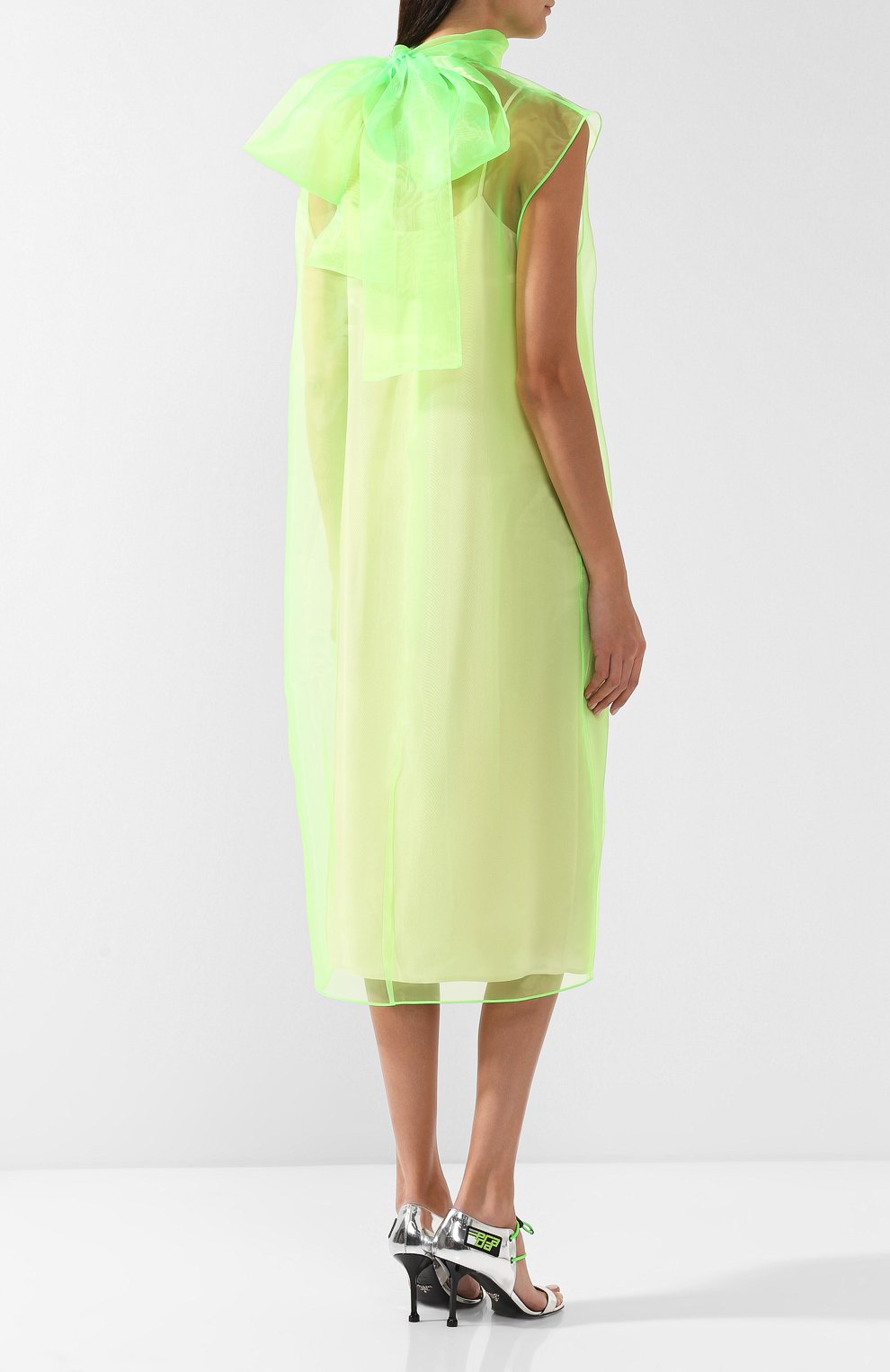 Платье прямого кроя с воротником-стойкой PRADA, арт. P37F5G-1SPB-F0362, фото 4