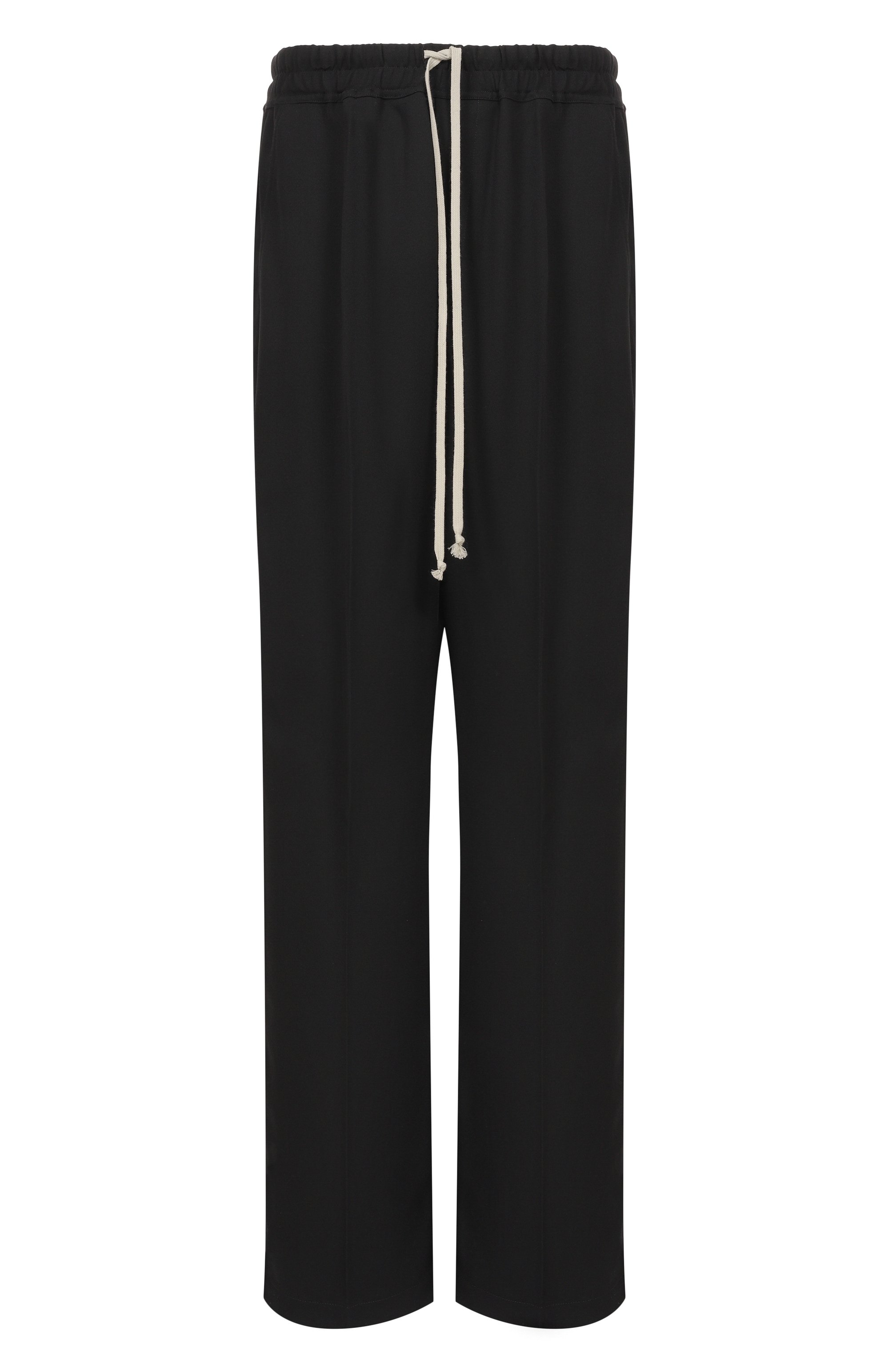 Шерстяные брюки RICK OWENS черного цвета по цене 108000 руб., арт. RU01F2378/WT, фото 1 Шерстяные брюки RICK OWENS, арт. RU01F2378/WT, фото 1