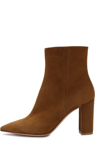 Замшевые ботильоны на устойчивом каблуке GIANVITO ROSSI, арт. G70399.85RIC.CASTEXA, фото 3