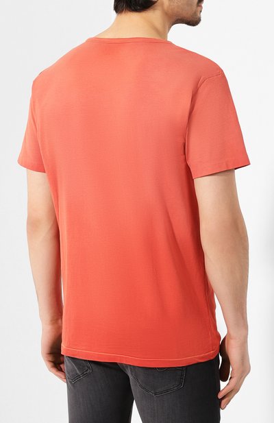 Хлопковая футболка RRL красного цвета по цене 16350 руб., арт. 782775286, фото 4 Хлопковая футболка RRL, арт. 782775286, фото 4