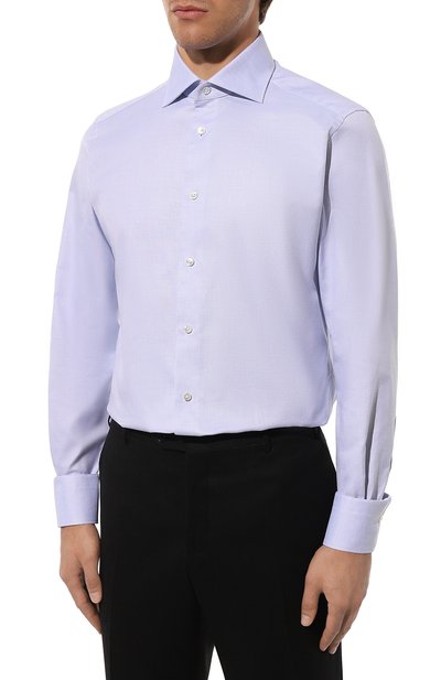 Хлопковая сорочка ZEGNA, арт. 703901A7/9MS0BA, фото 4