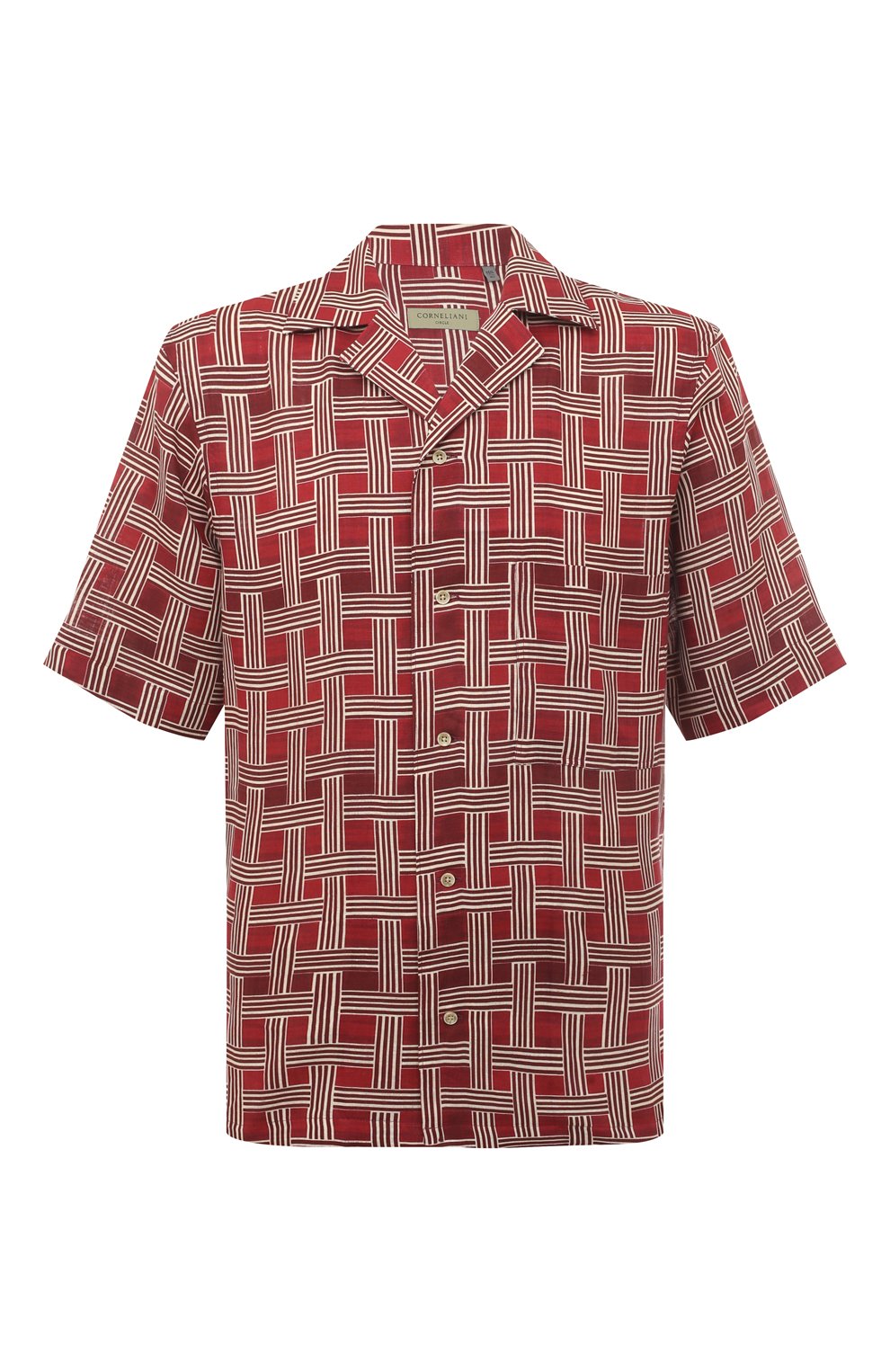 Льняная рубашка CORNELIANI бордового цвета по цене 44700 руб., арт. 91IH04-3111965, фото 1 Льняная рубашка CORNELIANI, арт. 91IH04-3111965, фото 1