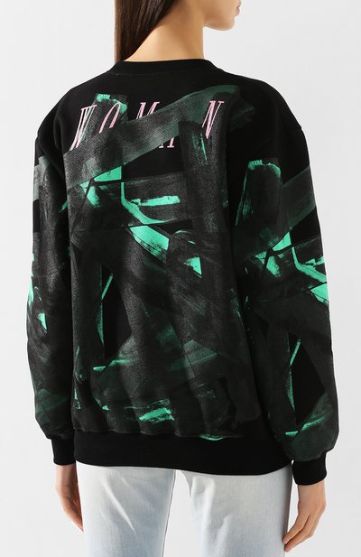 Хлопковый свитшот OFF-WHITE зеленого цвета по цене 56650 руб., арт. 0WBA046R20F301271040, фото 4 Хлопковый свитшот OFF-WHITE, арт. 0WBA046R20F301271040, фото 4