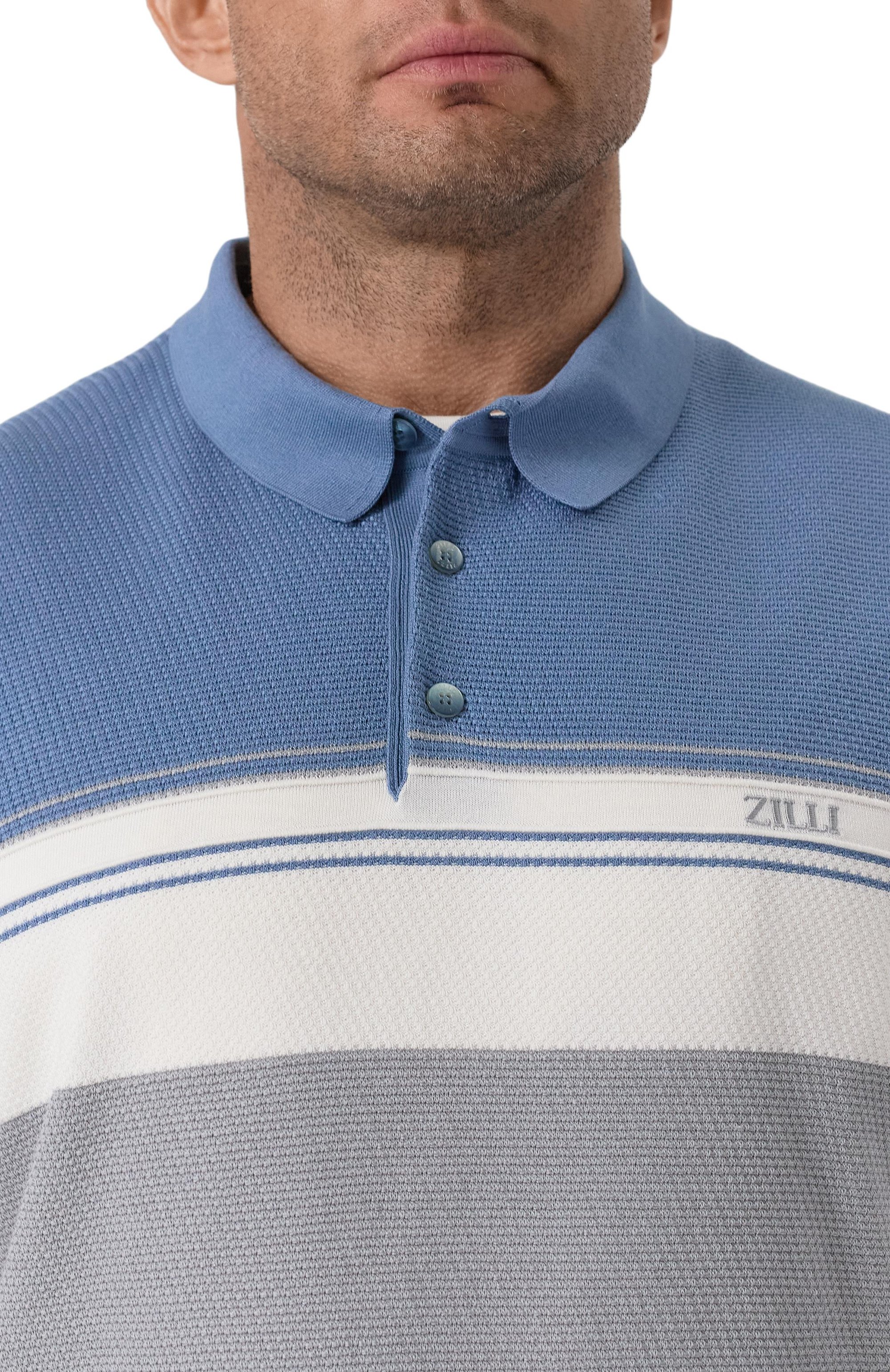 Поло из хлопка и шелка ZILLI, арт. KBP002M0142VTHL00/68, фото 5