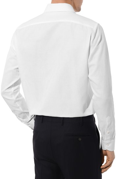 Сорочка из хлопка и льна CANALI, арт. N798/GR03205, фото 4