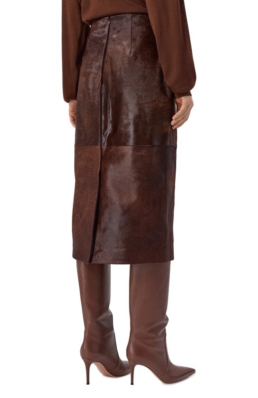 Юбка из шкуры теленка Co 3397ACHL-F25 Коричневый  3397ACHL-F25 Фото 4