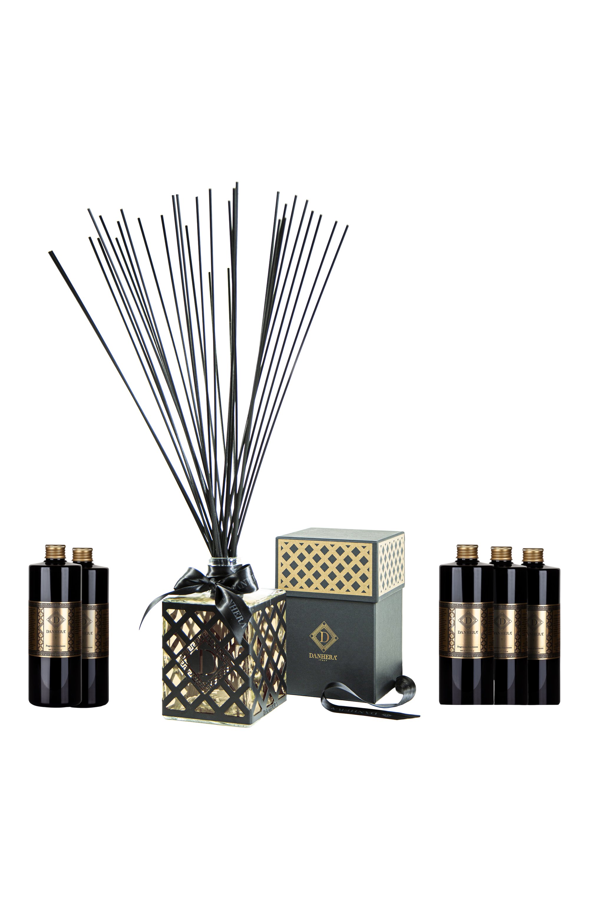 Набор efesto jewels urban black kera (ваза 2500ml + рефил 5х500ml) DANHERA ITALY, арт. DANHEFESTO2500B/KERA, фото 1