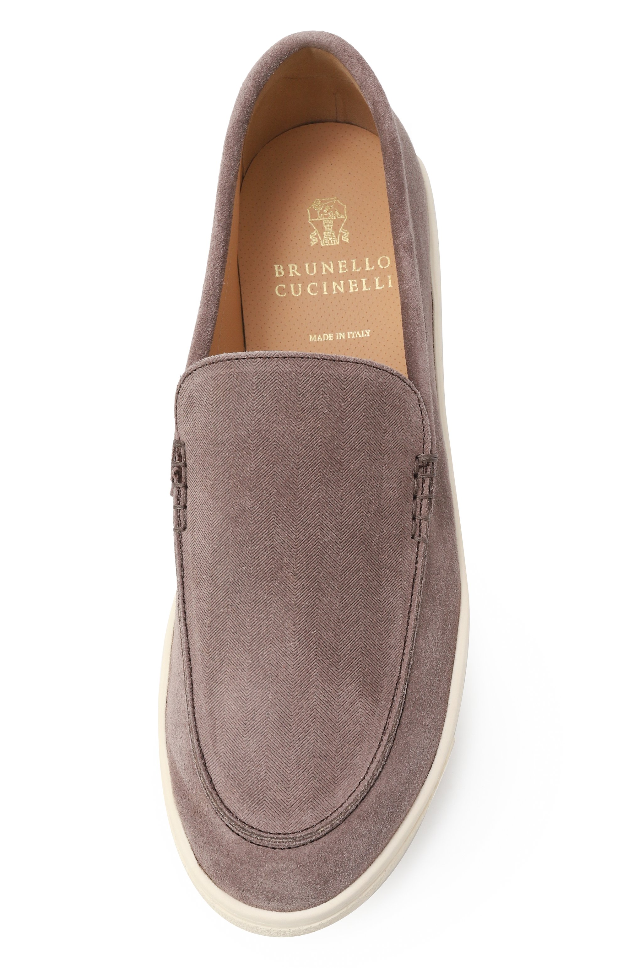 Замшевые лоферы BRUNELLO CUCINELLI темно-бежевого цвета по цене 116000 руб., арт. MZUHVSN335, фото 6 Замшевые лоферы BRUNELLO CUCINELLI, арт. MZUHVSN335, фото 6