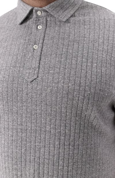 Поло изо льна и хлопка BRUNELLO CUCINELLI, арт. MW8653936, фото 5