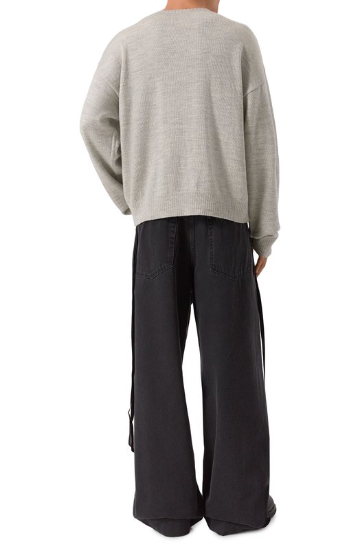 Шерстяной джемпер Ann Demeulemeester B0013174/KN071 Серый  B0013174/KN071 Фото 4