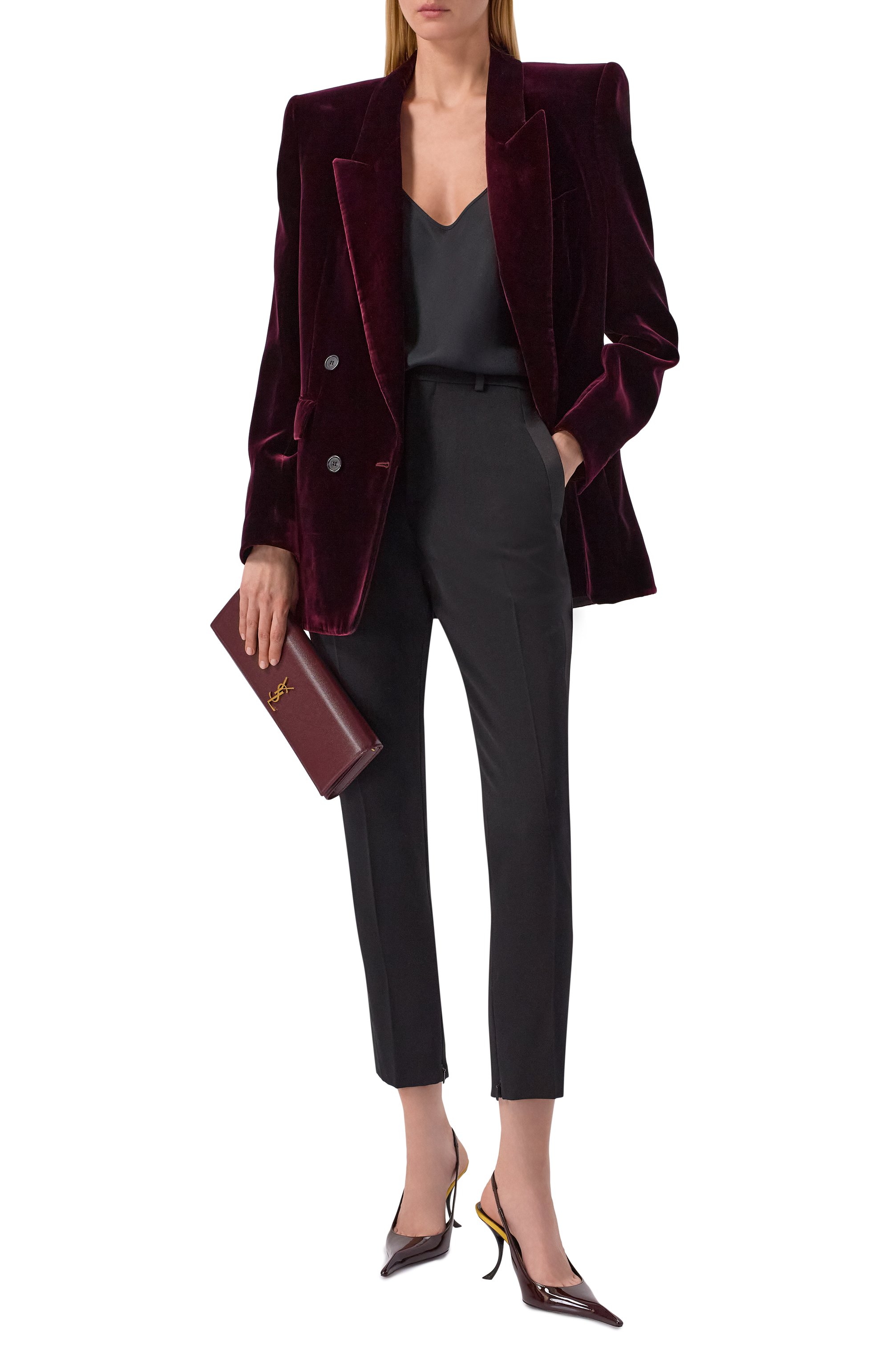 Бархатный жакет SAINT LAURENT, арт. 739698/Y525R, фото 2