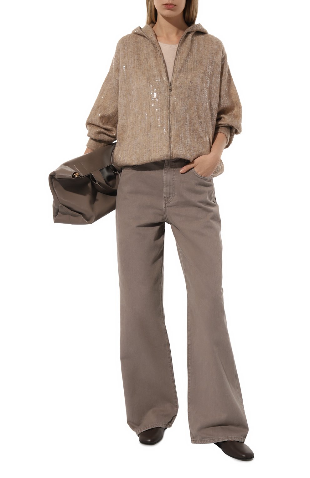 Толстовка из шерсти и шелка BRUNELLO CUCINELLI, арт. MBP143006, фото 2