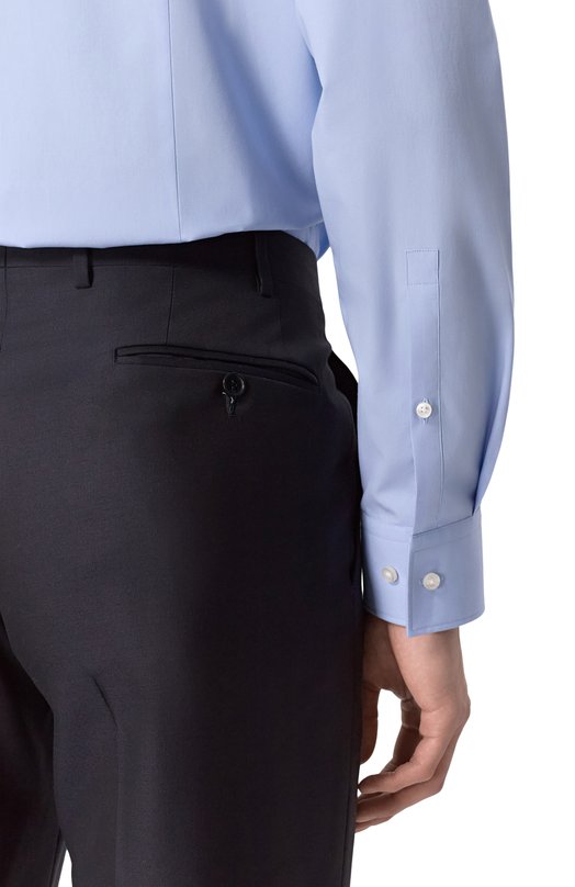 Хлопковая сорочка HUGO 50289499 Голубой  50289499 Фото 5