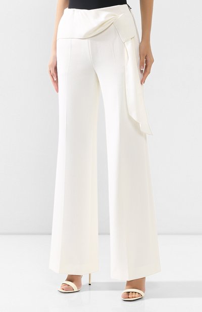 Шелковые брюки ROLAND MOURET белого цвета по цене 93950 руб., арт. PS20/S0855/F4044, фото 3 Шелковые брюки ROLAND MOURET, арт. PS20/S0855/F4044, фото 3