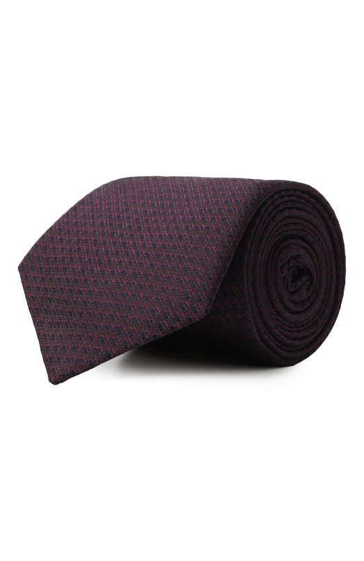 Шелковый галстук Canali 18/HJ04395 Бордовый 18/HJ04395