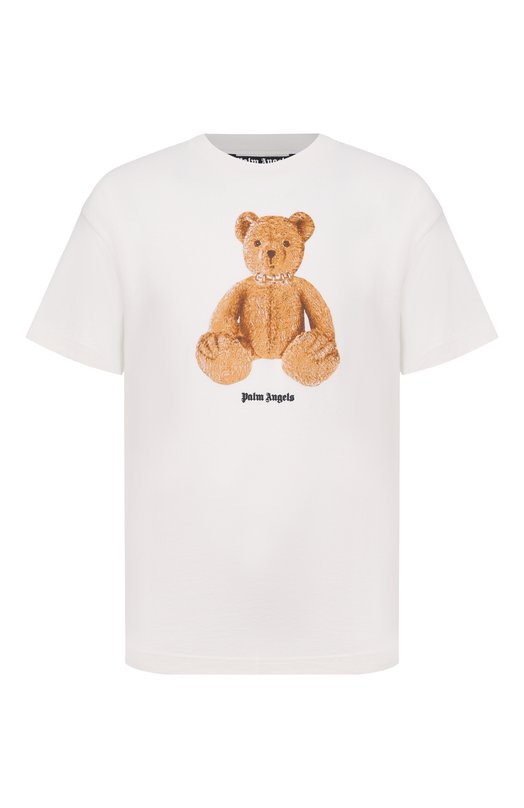 Хлопковая футболка Palm Angels PMAA109S26JER00A Белый PMAA109S26JER00A