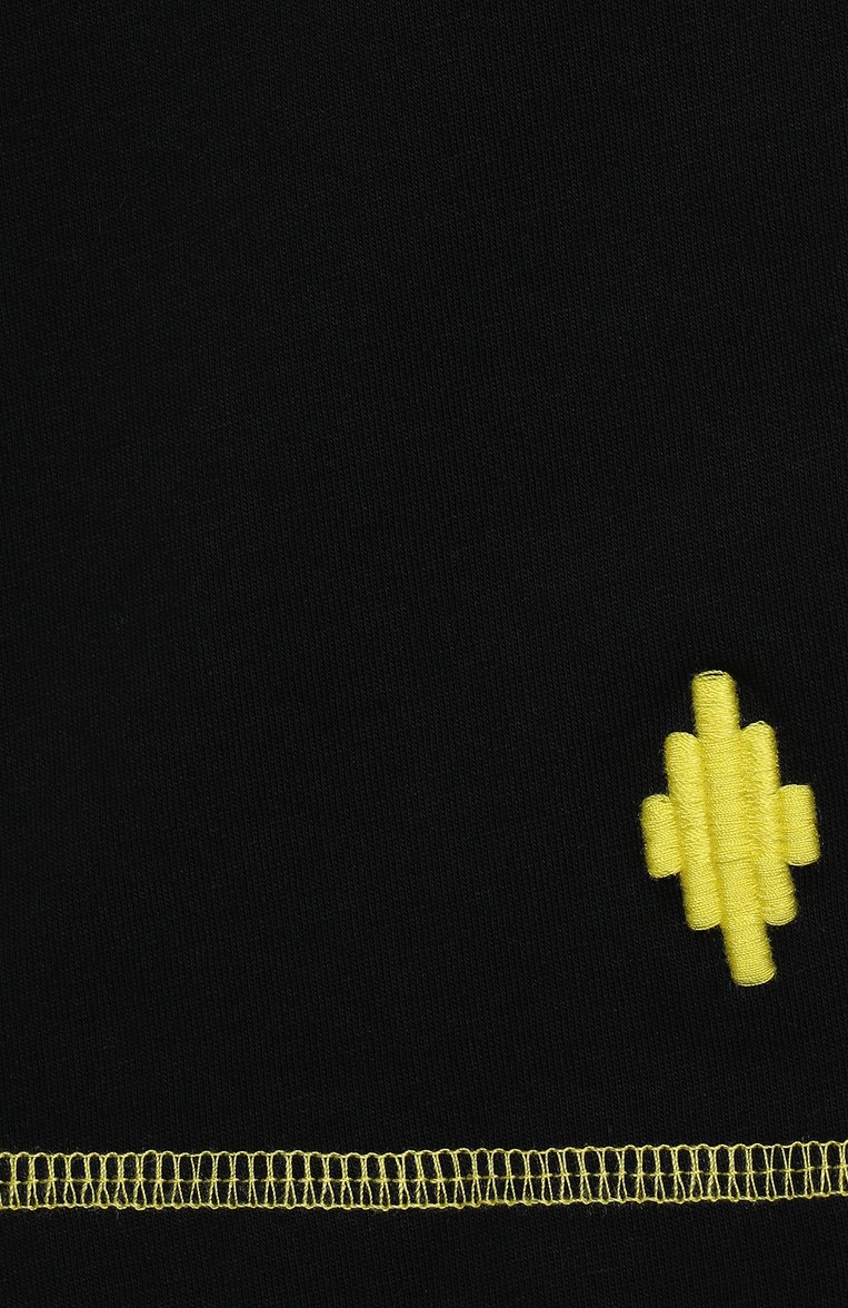 Детские хлопковые шорты MARCELO BURLON KIDS OF MILAN черного цвета, арт. 21E/B/MB/3252/0010/2-6Y | Фото 3 (Материал внешний: Хлопок; Мальчики Кросс-КТ: Шорты-спорт; Региональные ограничения белый список (Axapta Mercury): RU; Нос: Не проставлено; Материал сплава: Проставлено)