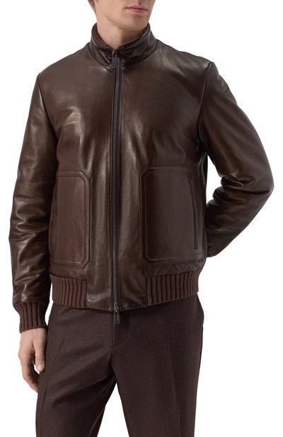 Кожаный бомбер MVST, арт. ZECK-ES4250/Z2764-1, фото 3