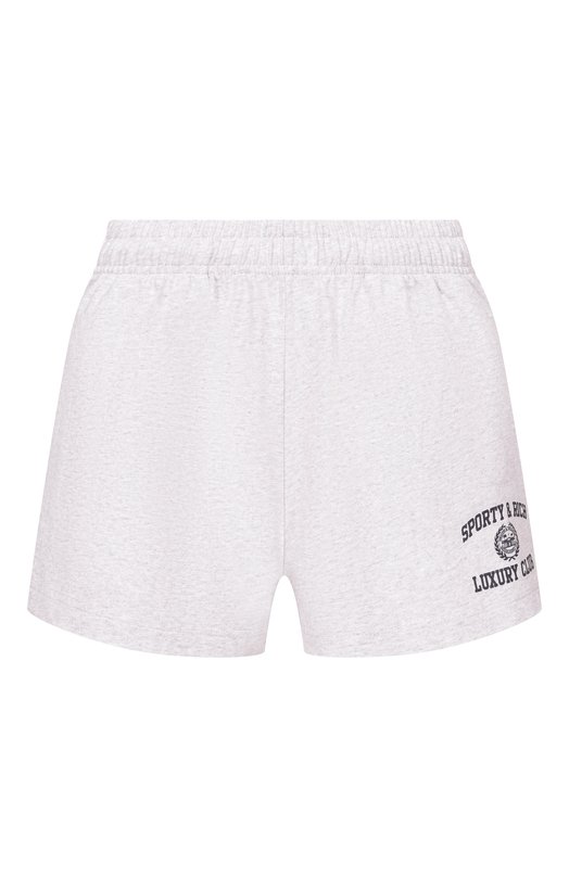 Хлопковые шорты Luxury Club Sporty and Rich SH0377842GY03/S&R LUXURY CLUB DISC0 SH0RT Серый SH0377842GY03/S&R LUXURY CLUB DISC0 SH0RT