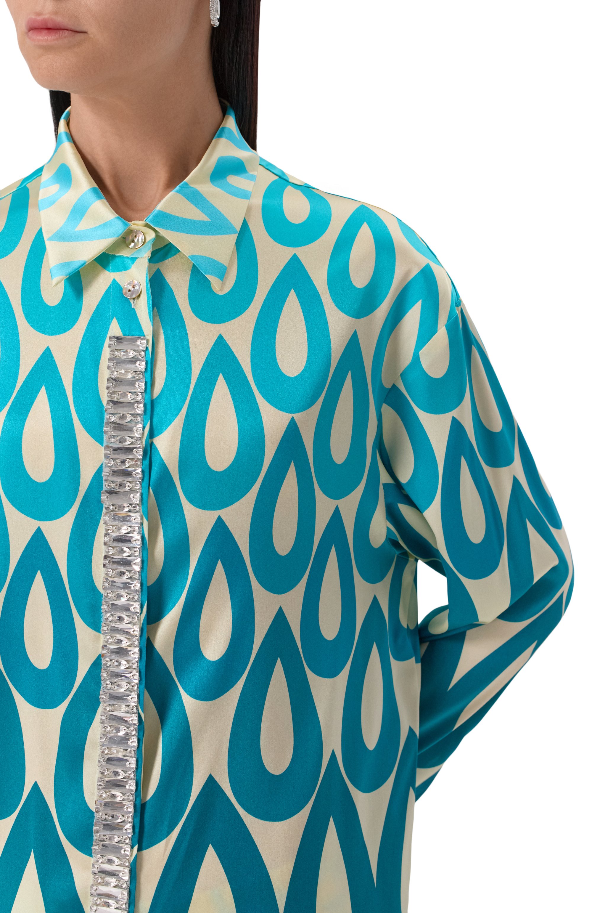 Атласная блузка YANINA, арт. T-2928, фото 5