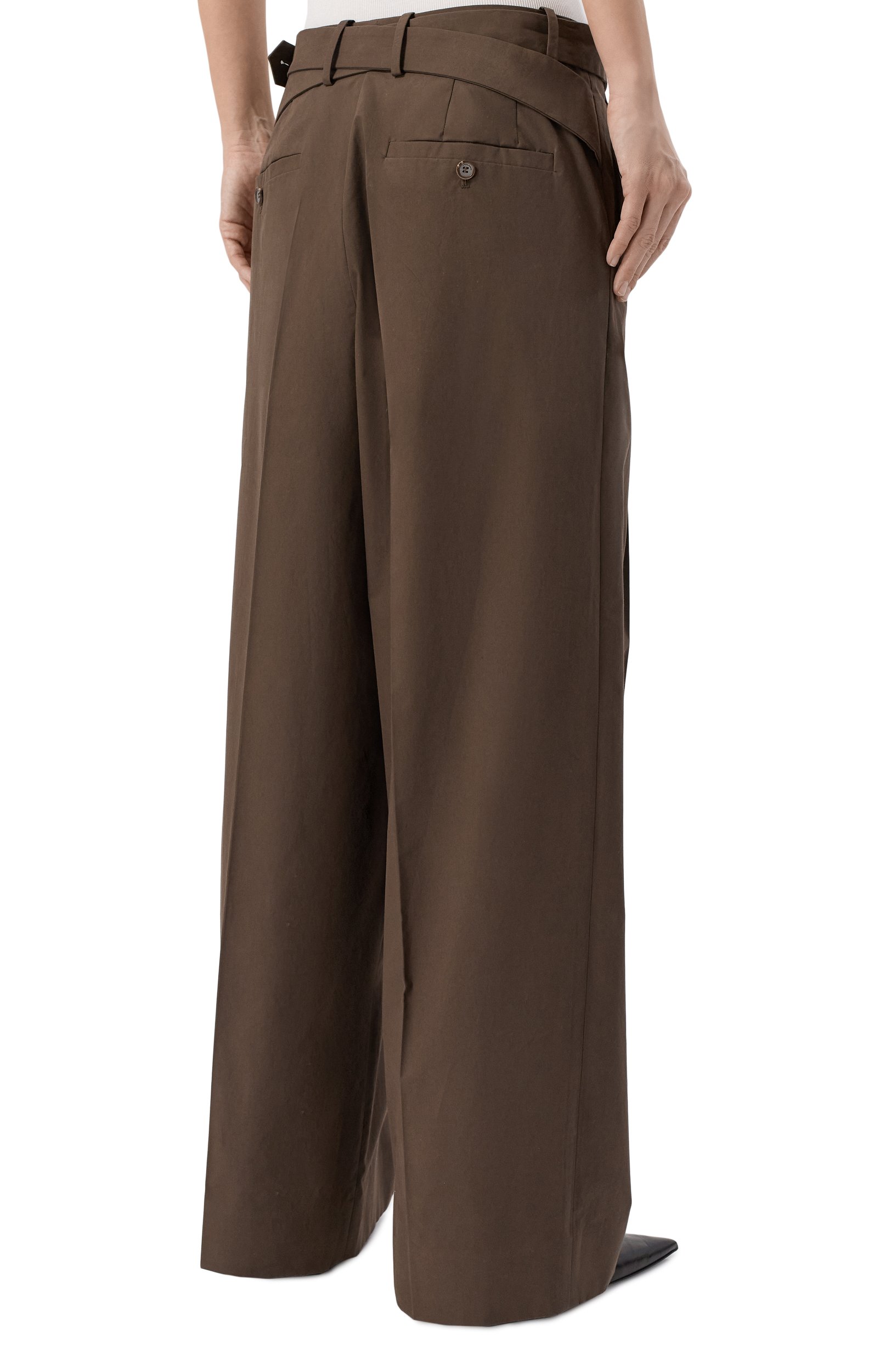 Хлопковые брюки MAGDA BUTRYM, арт. AW26PANTS01BR0WNV2, фото 4