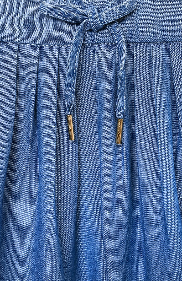 Детские шорты CHLOÉ синего цвета, арт. C14660 | Фото 3 (Материал внешний: Лиоцелл; Девочки Кросс-КТ: Шорты-одежда; Региональные ограничения белый список (Axapta Mercury): RU; Случай: Повседневный; Нос: Не проставлено; Материал сплава: Проставлено)
