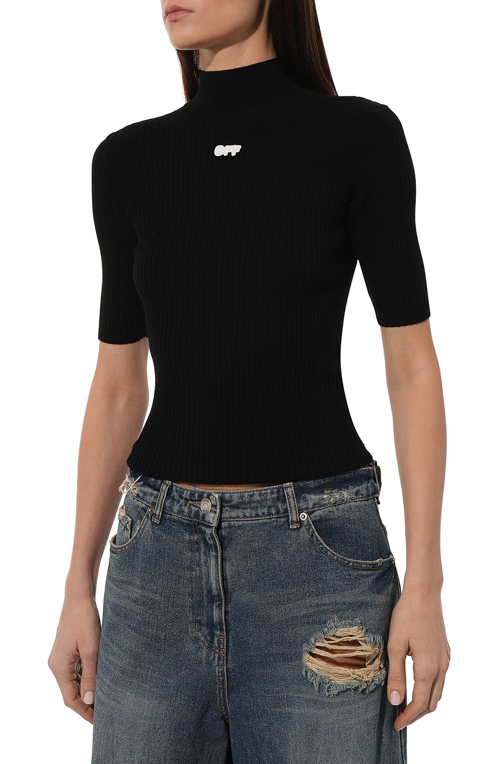 Водолазка из вискозы OFF-WHITE, арт. 0WHF050C99KNI001, фото 3