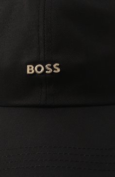 Женская хлопковая бейсболка BOSS черного цвета, арт. 50533367 | Фото 4 (Материал: Хлопок, Текстиль; Нос: Не проставлено)