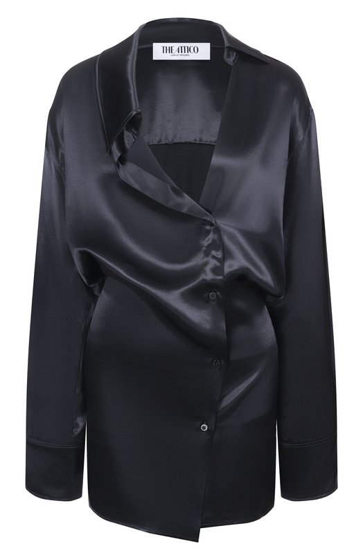 Атласное платье The Attico 260WCA00462/VVV102AA Чёрный 260WCA00462/VVV102AA