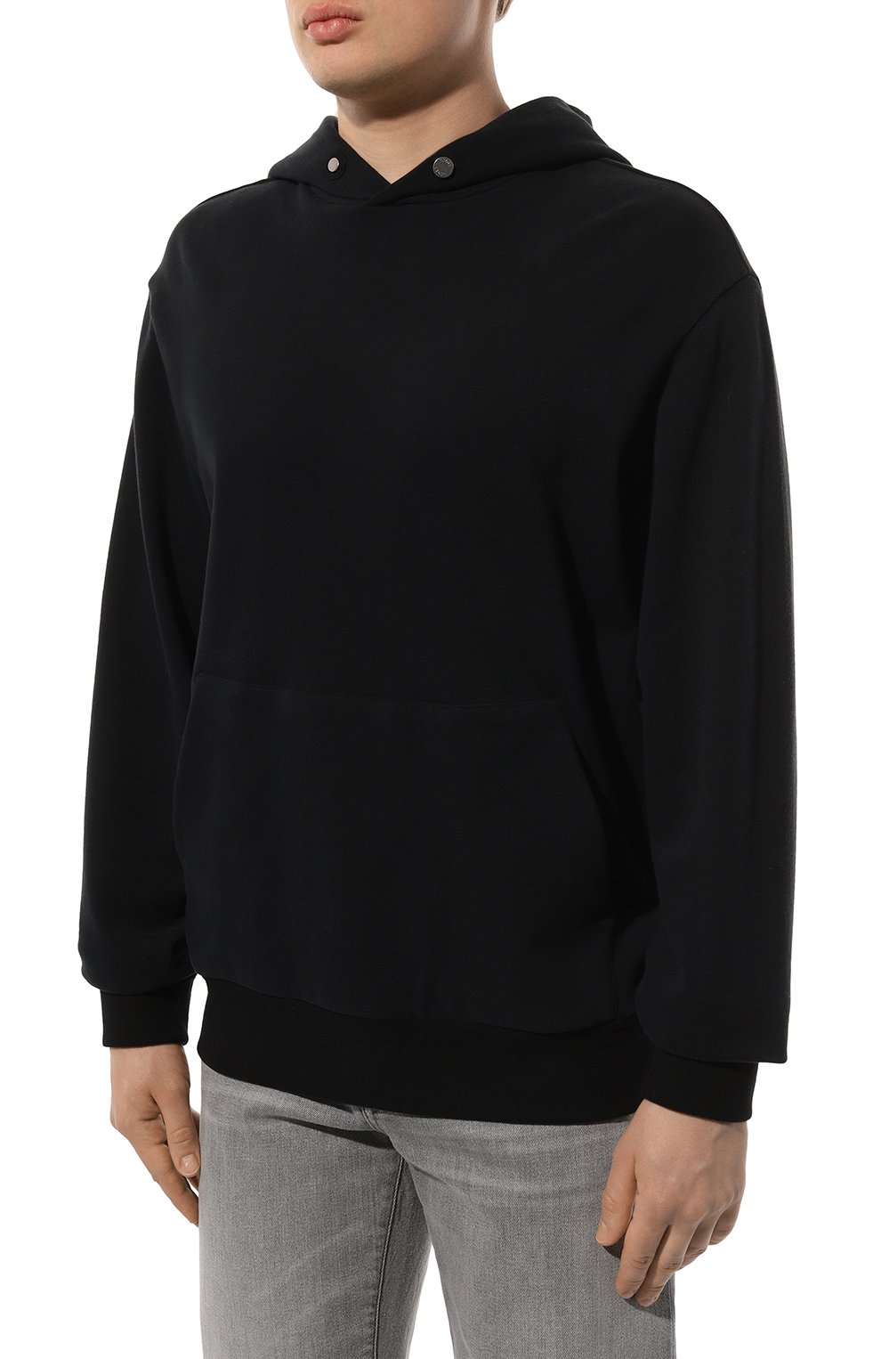 Худи из хлопка и кашемира ZEGNA черного цвета по цене 97250 руб., арт. UD521A7/D852, фото 3 Худи из хлопка и кашемира ZEGNA, арт. UD521A7/D852, фото 3