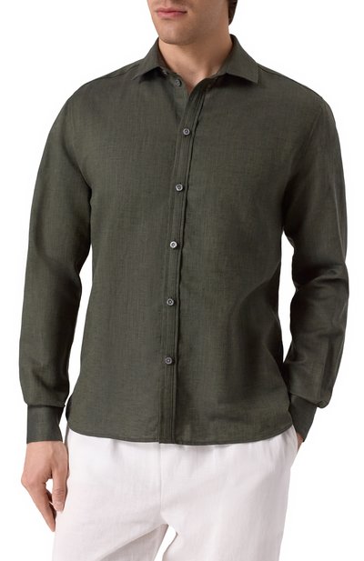 Рубашка изо льна и хлопка ZIMMERLI, арт. 23202, фото 3