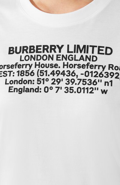 Хлопковая футболка BURBERRY, арт. 8024629, фото 5