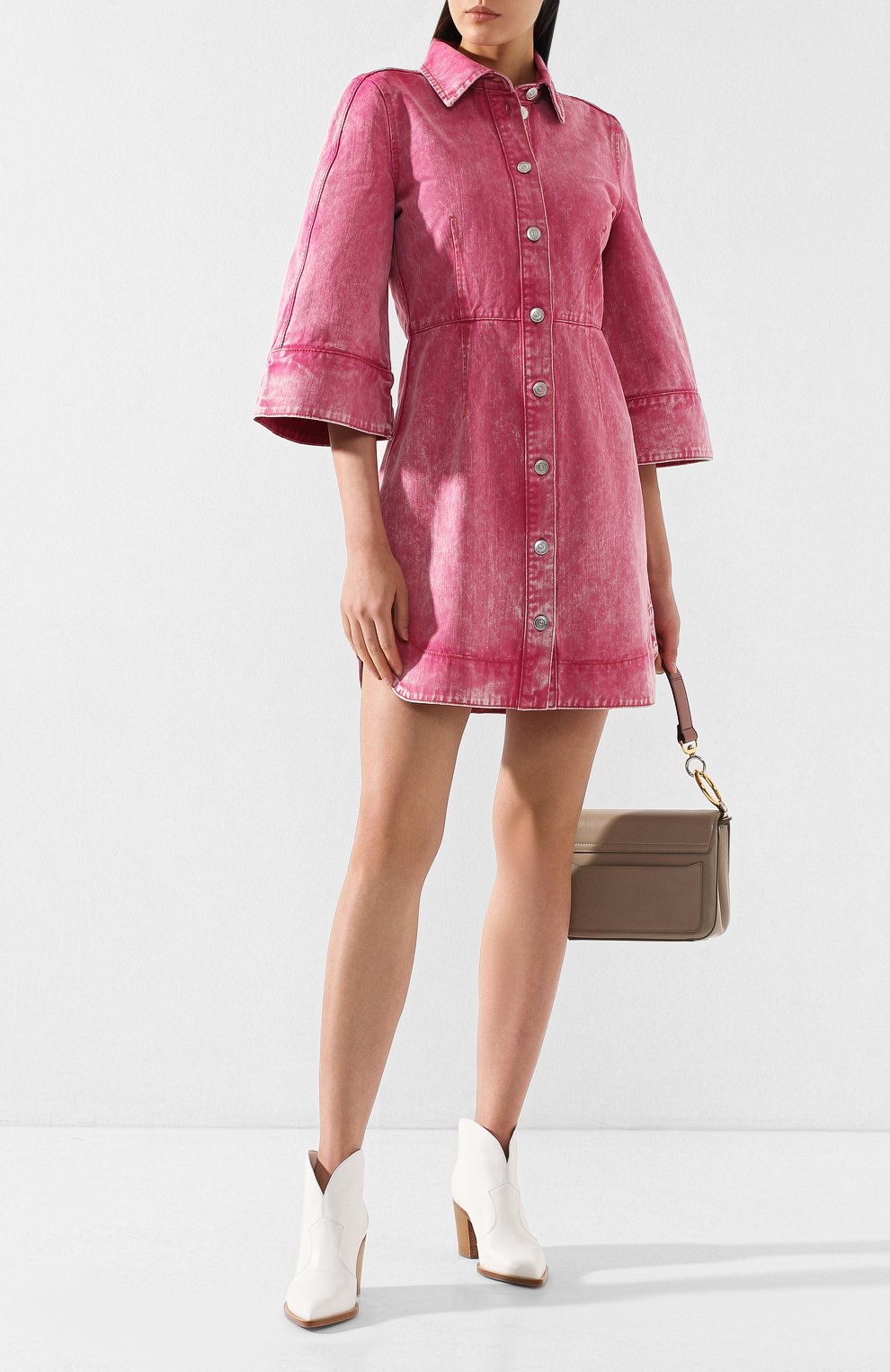 Джинсовое платье GANNI фуксия цвета по цене 22250 руб., арт. F4402, фото 2 Джинсовое платье GANNI, арт. F4402, фото 2