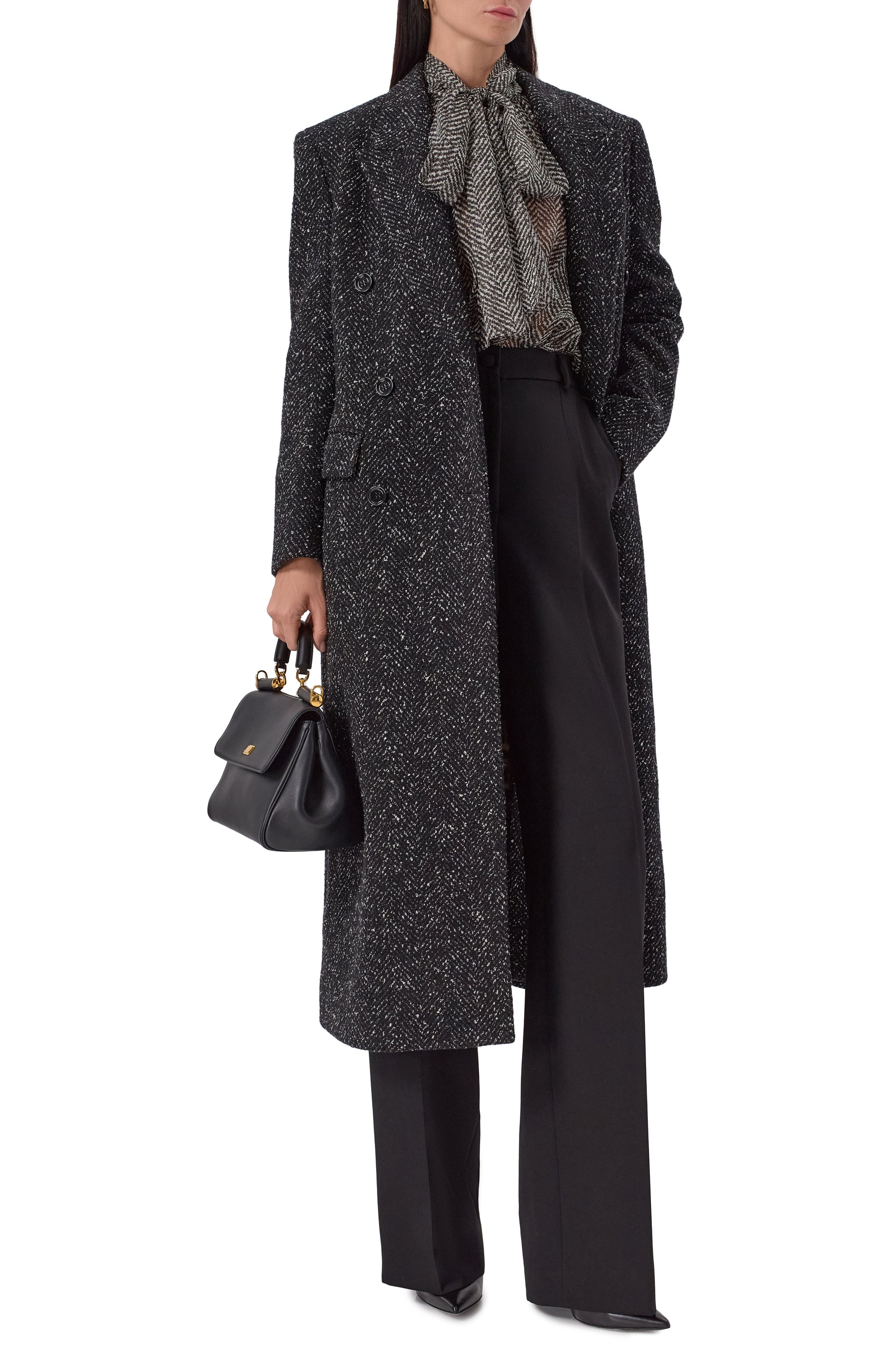 Пальто из шерсти и шелка DOLCE & GABBANA, арт. F0GHHT/FCZAD, фото 2