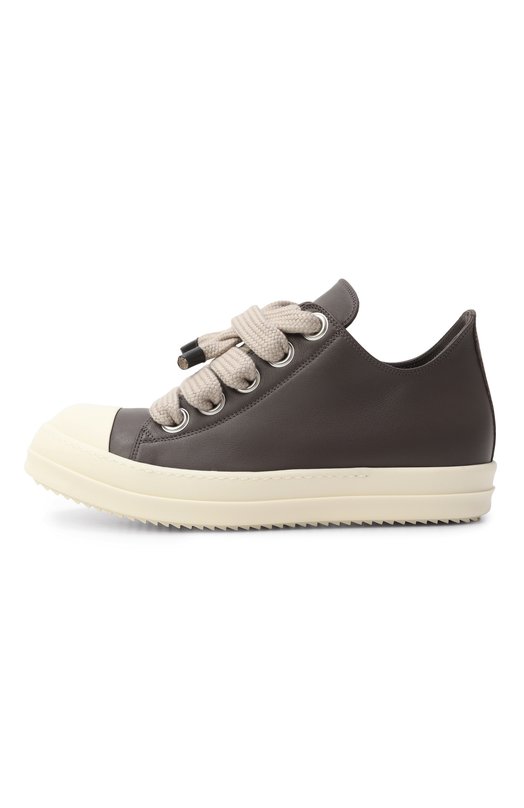 Кожаные кеды Jumbolace Rick Owens RU02E1893/LC0W2 Коричневый  RU02E1893/LC0W2 Фото 4