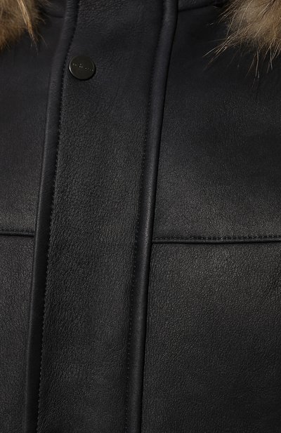 Дубленка из овчины с отделкой из енотовидной собаки KITON, арт. UW0627MV03S24, фото 5