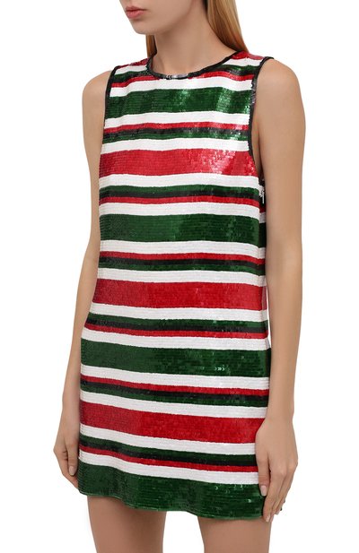 Шелковое платье с отделкой пайетками SAINT LAURENT, арт. 664336/Y059R, фото 3