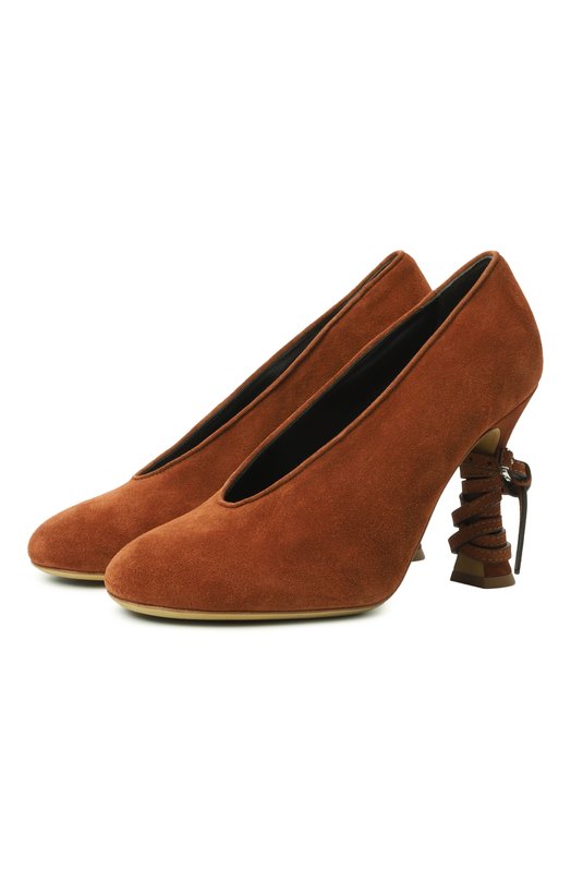 Замшевые туфли Moschino MA1006AC10/ME0 Коричневый MA1006AC10/ME0