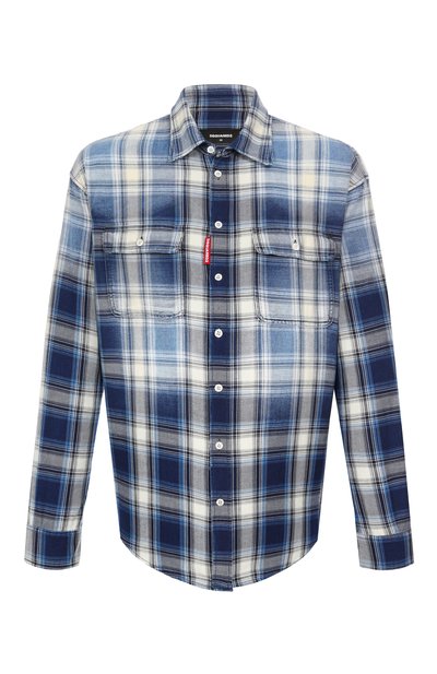 Мужская хлопковая рубашка DSQUARED2, арт. S74DM0899/D35206