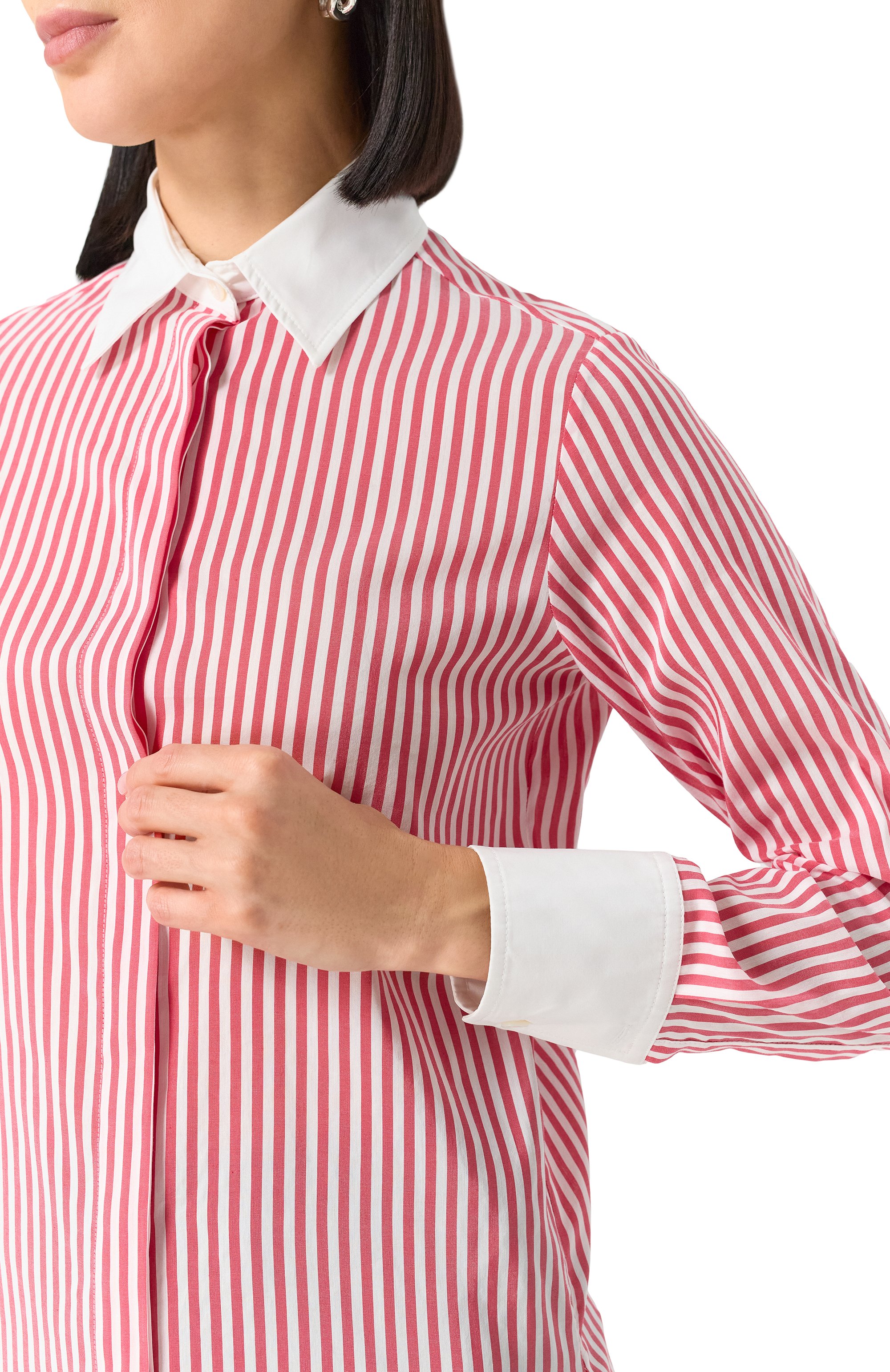 Рубашка из хлопка и шелка KITON, арт. D59429K0965E01, фото 5