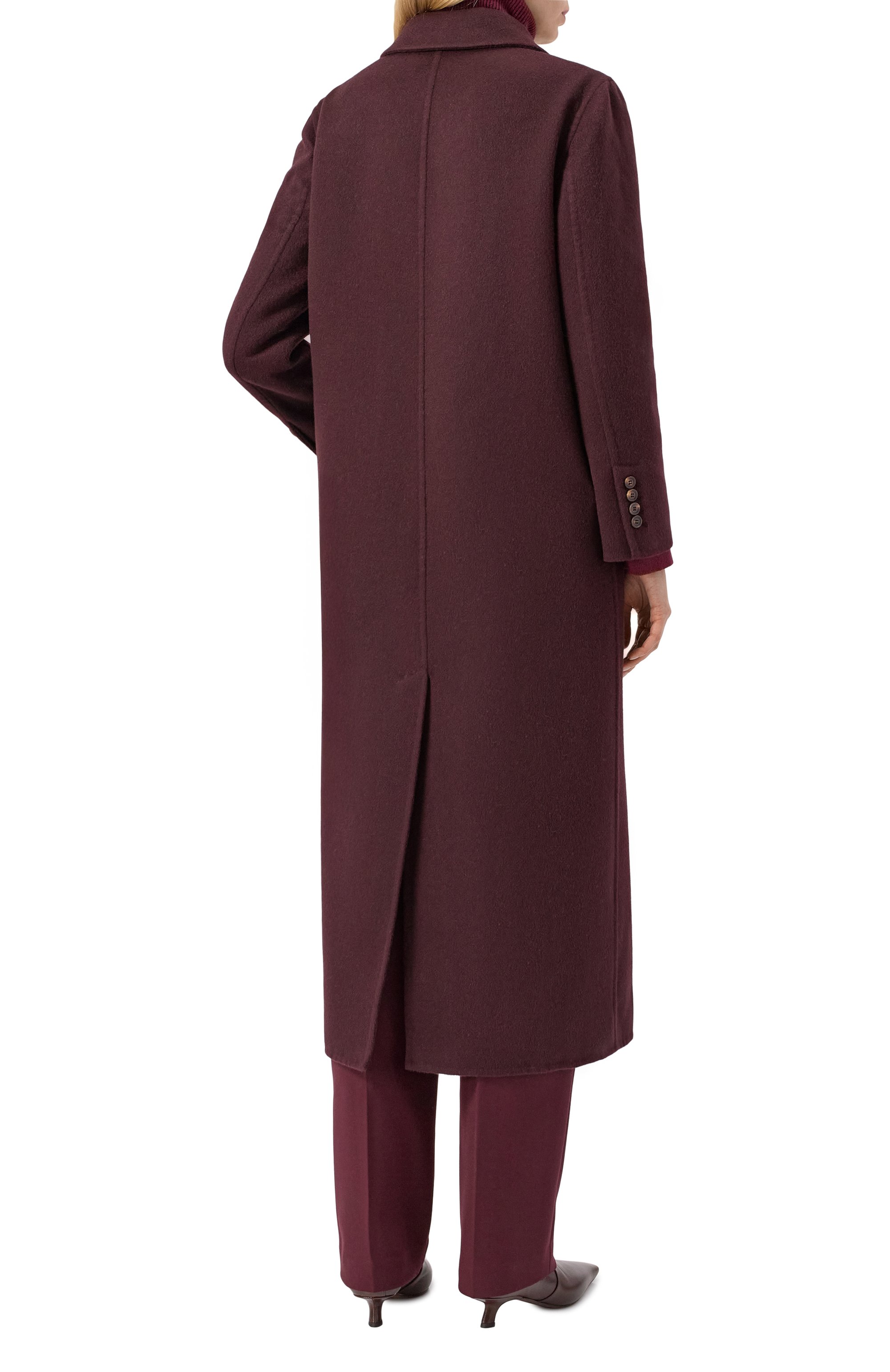 Кашемировое пальто BRUNELLO CUCINELLI бордового цвета по цене 1175000 руб., арт. MD5039895, фото 4 Кашемировое пальто BRUNELLO CUCINELLI, арт. MD5039895, фото 4