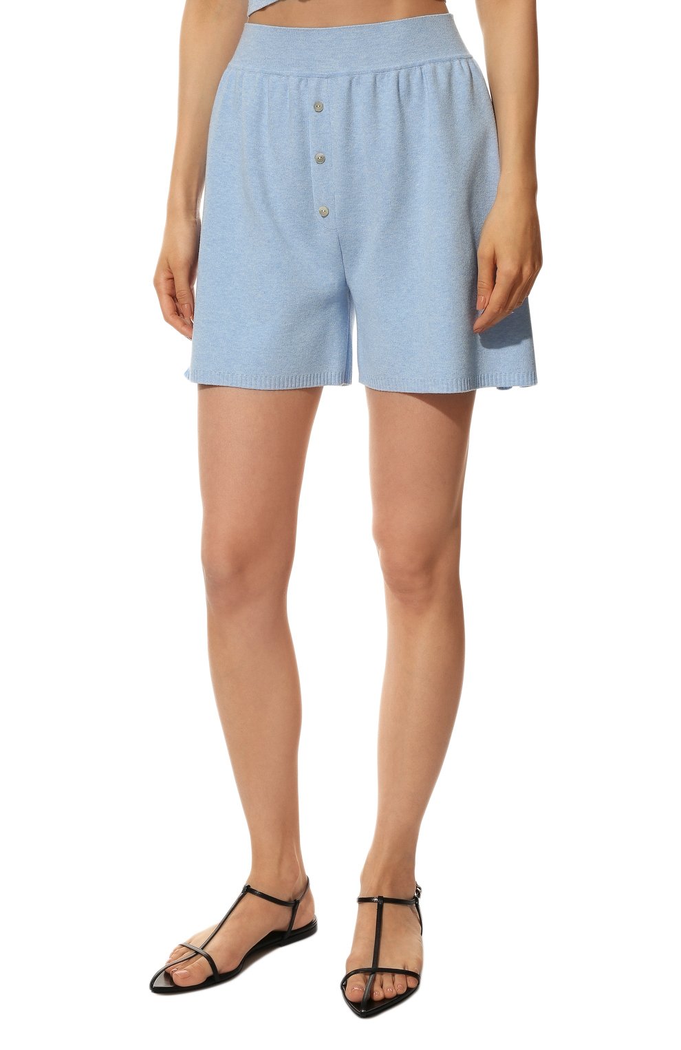 Шорты из вискозы FREEAGE голубого цвета по цене 12000 руб., арт. S22.SR001.7080.401, фото 3 Шорты из вискозы FREEAGE, арт. S22.SR001.7080.401, фото 3