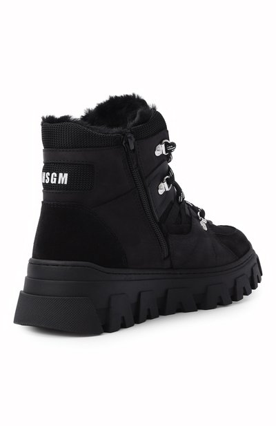 Утепленные ботинки MSGM KIDS черного цвета по цене 33100 руб., арт. 84000/VAR3_002, фото 3 Утепленные ботинки MSGM KIDS, арт. 84000/VAR3_002, фото 3