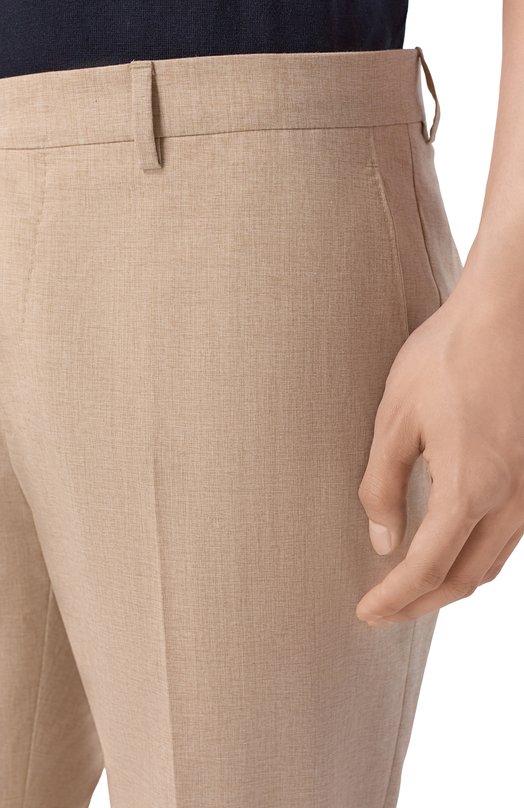 Брюки из шерсти и хлопка Andrea Campagna SC/1/GB1866 Бежевый  SC/1/GB1866 Фото 5