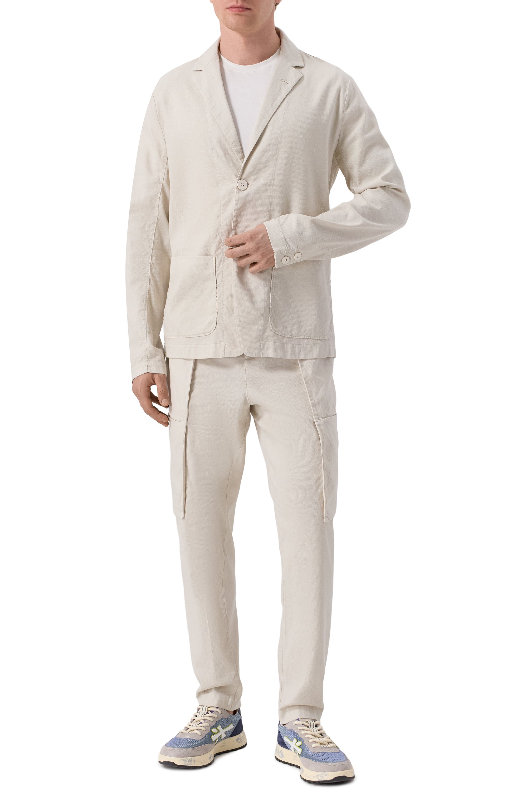 Пиджак из хлопка и льна TRANSIT, арт. CFUTRZE143, фото 2