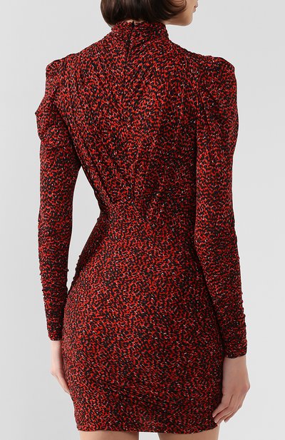 Платье из вискозы ISABEL MARANT красного цвета по цене 59500 руб., арт. R01496-19A026I/JIS0LA, фото 4 Платье из вискозы ISABEL MARANT, арт. R01496-19A026I/JIS0LA, фото 4