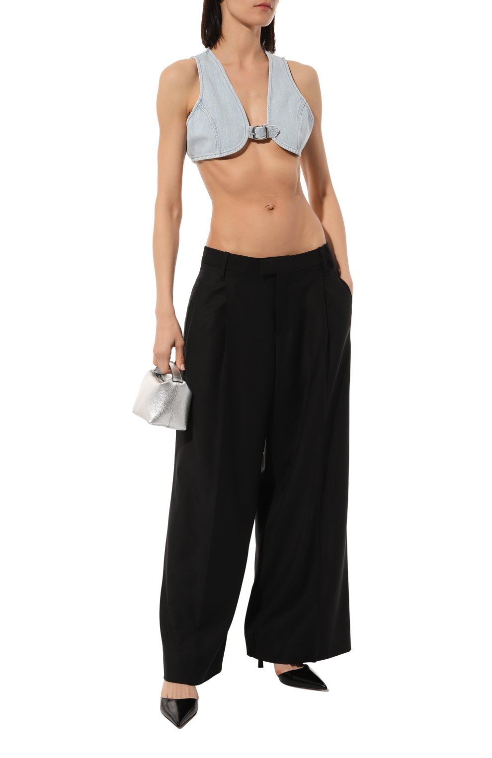 【deres】cotton drape blouse Джинсовый топ Drae цвет голубой купить в ЦУМ OUTLET, арт. BD